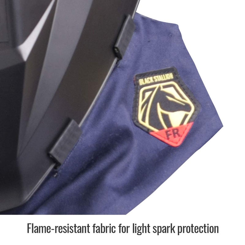 Black Stallion (AH2140-NS 7 oz Flame-Resistant Wrap-Around Helmet Bib, Double Layer, Extended Front Coverage, Reduces Chest Glare, Secure Hold, Fits Most Helmets - Image 3